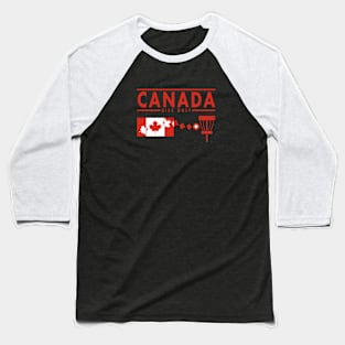 Canada Disc Golf - Flag Baseball T-Shirt